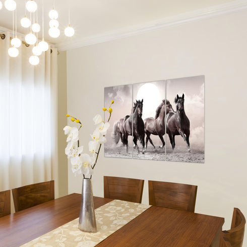 Wandbilder Wohnzimmer XXL Pferde Moderne Bilder Tiere